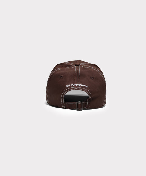 G59 CATACOMBS CONTRAST STITCH UNSTRUCTURED 5 PANEL CAP (BROWN)