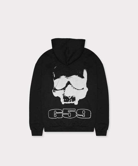 G59 SKULL LOGO REFLECTIVE HOODIE (BLACK)