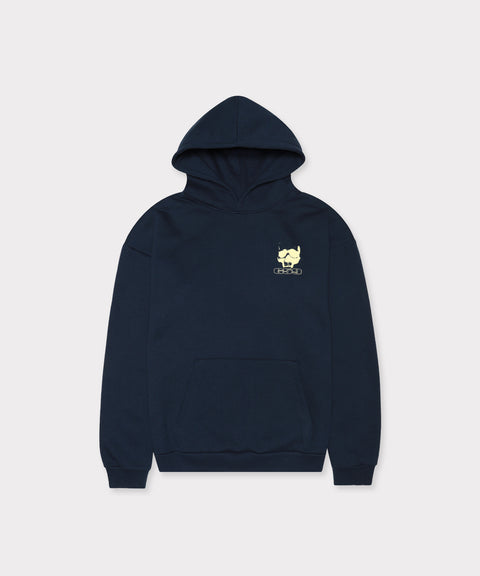 G59 SKULL LOGO GLOW HOODIE (NAVY)