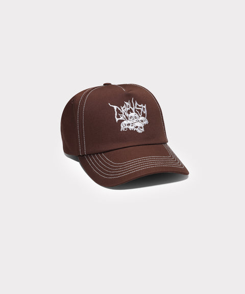 G59 CATACOMBS CONTRAST STITCH UNSTRUCTURED 5 PANEL CAP (BROWN)