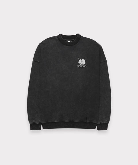 SKULL LOGO CREWNECK (BLACK)