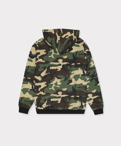 DOUBLE LAYER REVERSIBLE HOODIE (BLACK/WOODLAND CAMO)