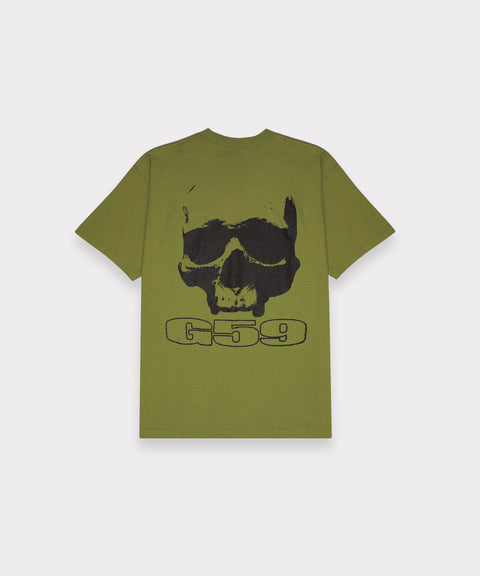 SKULL TEE (MILITARY GREEN)