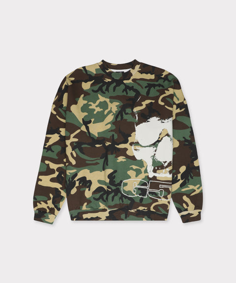 G59 LOGO CREWNECK (WOODLAND CAMO)
