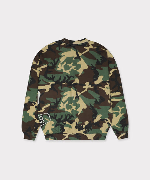 G59 LOGO CREWNECK (WOODLAND CAMO)