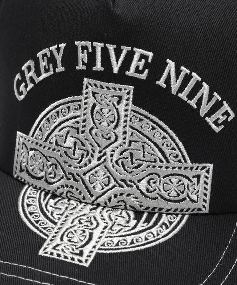 G59 TRIBAL CROSS CAP (BLACK)