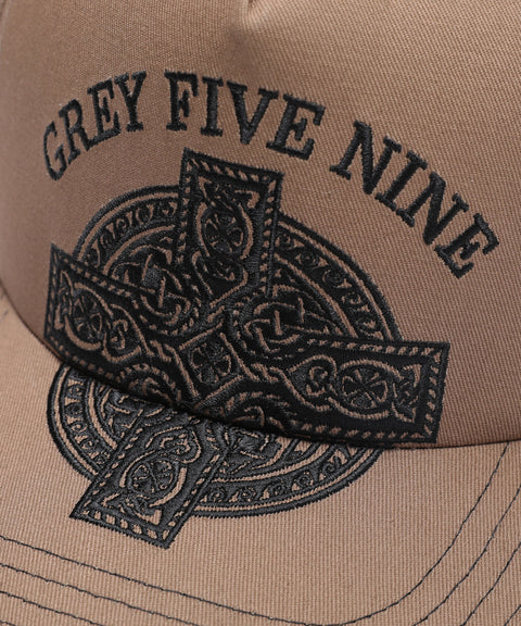 G59 TRIBAL CROSS CAP (KHAKI)