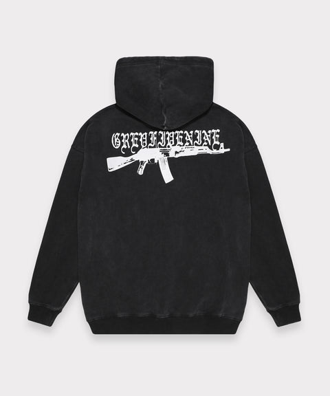 G59 AK LOGO HOODIE (VINTAGE BLACK)