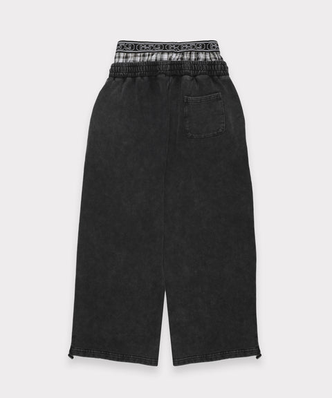 G59 DOUBLE LAYER SKULL SWEATS (WASHED BLACK)