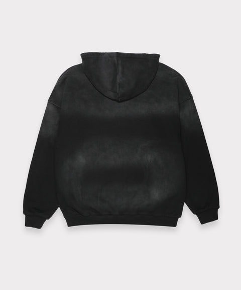 59 THRASHED THERMAL LINED ZIP UP (WASHED BLACK)