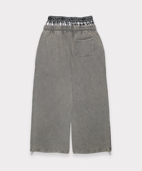 G59 DOUBLE LAYER SKULL SWEATS (WASHED GREY)