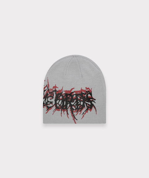 G59 VIRUS SKULLY KNIT BEANIE (LIGHT GREY)
