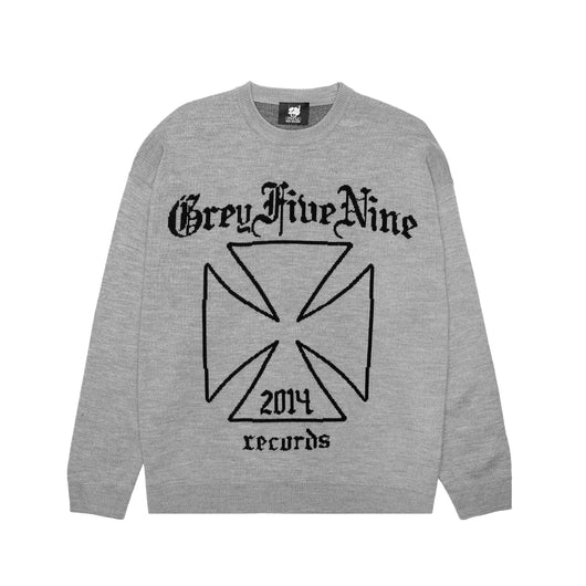 G59 2014 RECORDS KNITTED SWEATER (GREY)