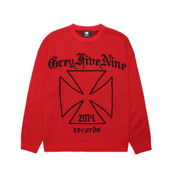 G59 2014 RECORDS KNITTED SWEATER (RED)