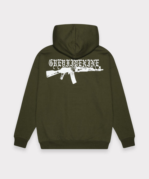 G59 AK LOGO HOODIE (OLIVE)