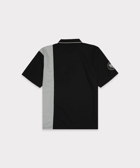 59 ZIP POLO (BLACK/GREY)