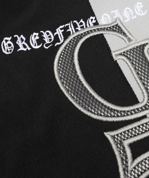 59 ZIP POLO (BLACK/GREY)