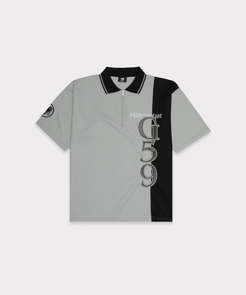 59 ZIP POLO (GREY/BLACK)