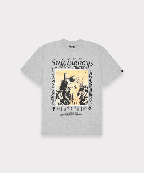 G59 TEAR IT DOWN TEE (HEATHER GREY)