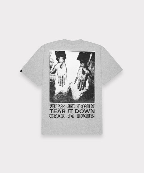G59 TEAR IT DOWN TEE (HEATHER GREY)