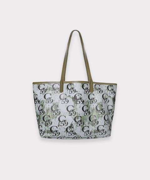 G59 MOLD MONOGRAM TOTE BAG (GREEN PATTERN)