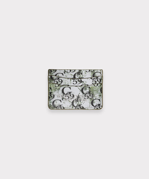 G59 MOLD MONOGRAM CARD HOLDER WALLET (GREEN PATTERN)