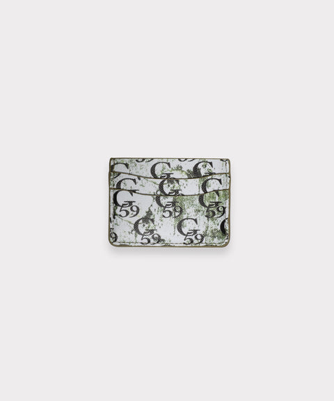 G59 MOLD MONOGRAM CARD HOLDER WALLET (GREEN PATTERN)