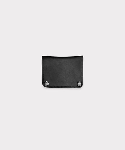 G59 SKULL HARDWARE LEATHER WALLET (BLACK)