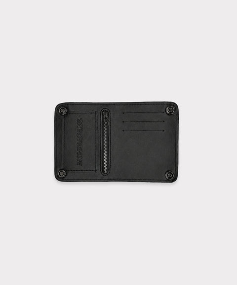G59 SKULL HARDWARE LEATHER WALLET (BLACK)